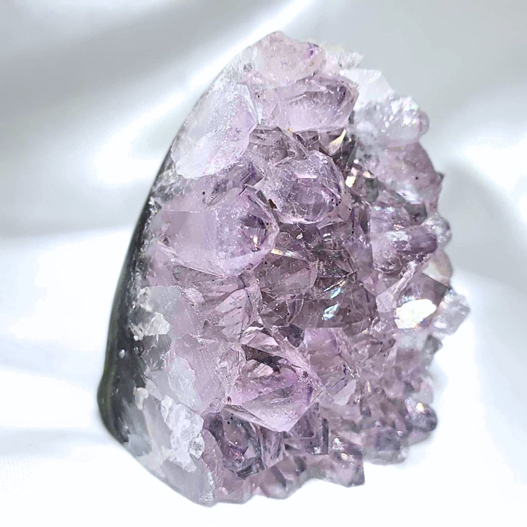 Purple Grey Amethyst Small Free Form Cut-base