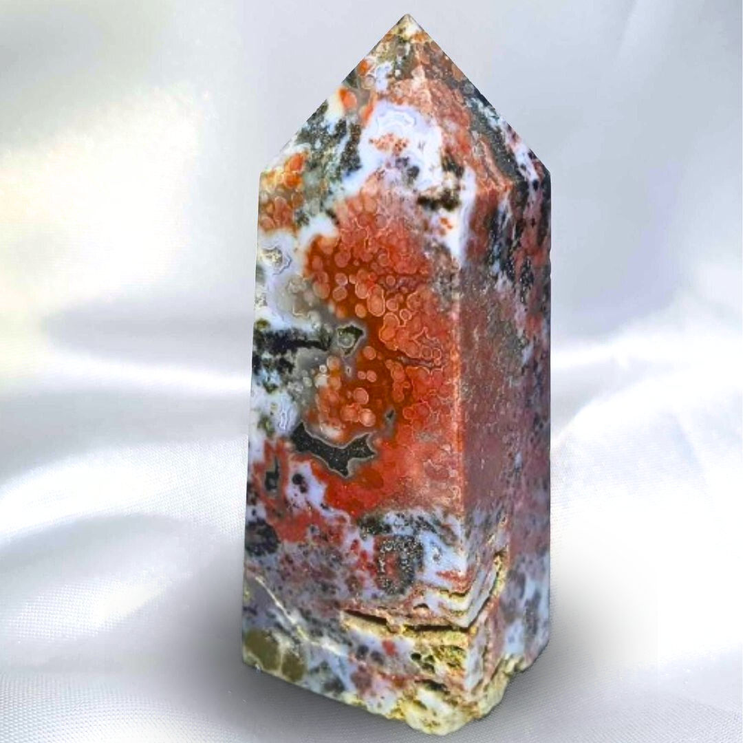 Druzy Orbicular Ocean Jasper Tower Point