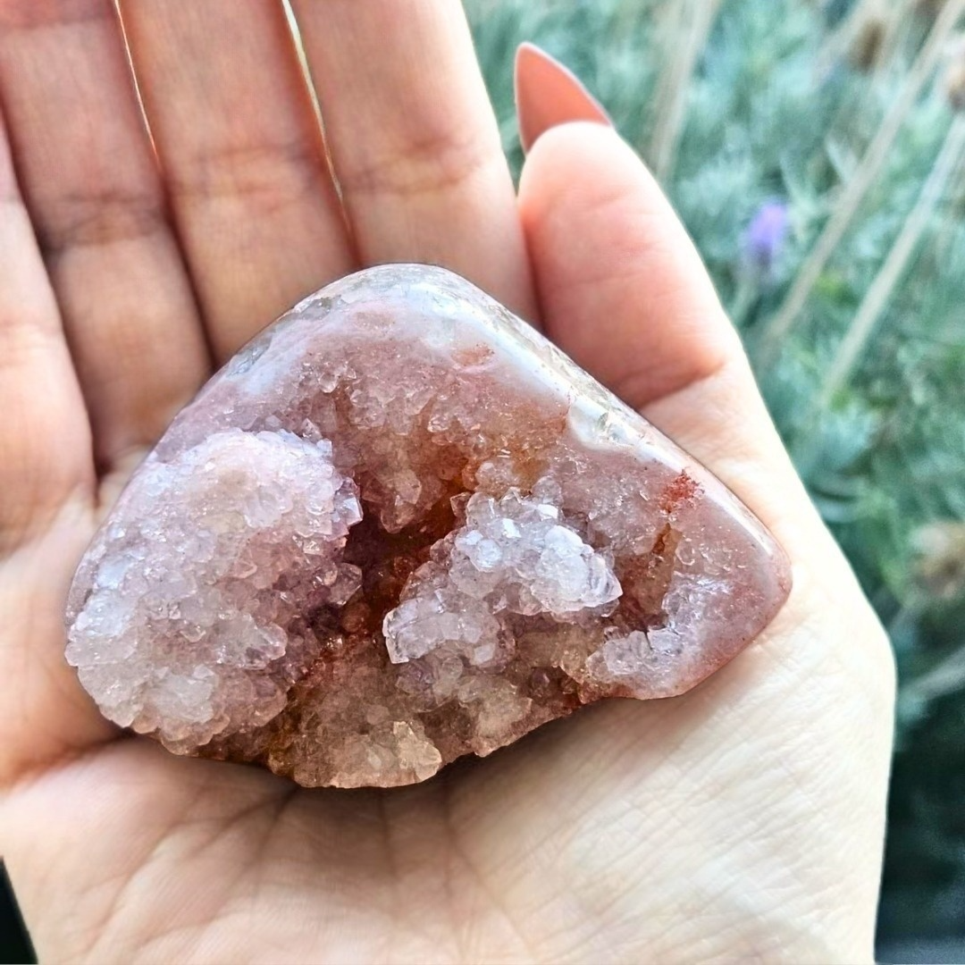 Pink Amethyst Semi-Polished Crystal Cluster - Brazil