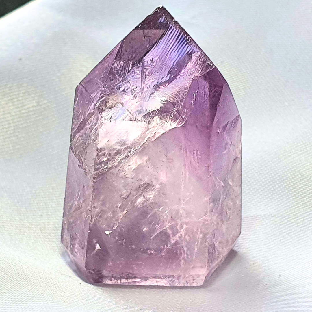 High Grade Amethyst Tower Point with Rainbows - Brazil