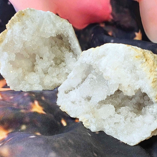 Druzy Moroccan Sugar Quartz Pair - 490g