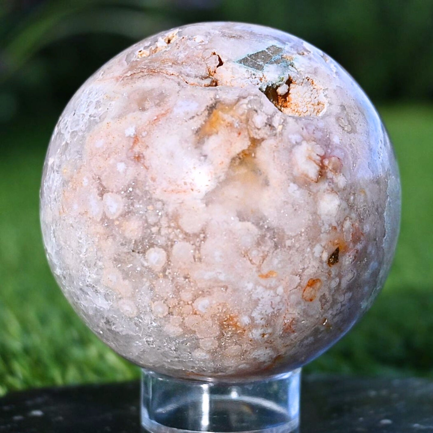 Pink Amethyst Druzy Sphere - 470g, 7cm