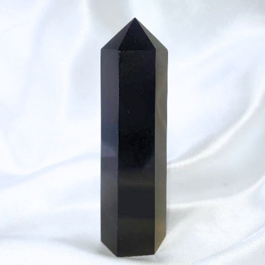 Black Obsidian Crystal Tower - 7.8cm