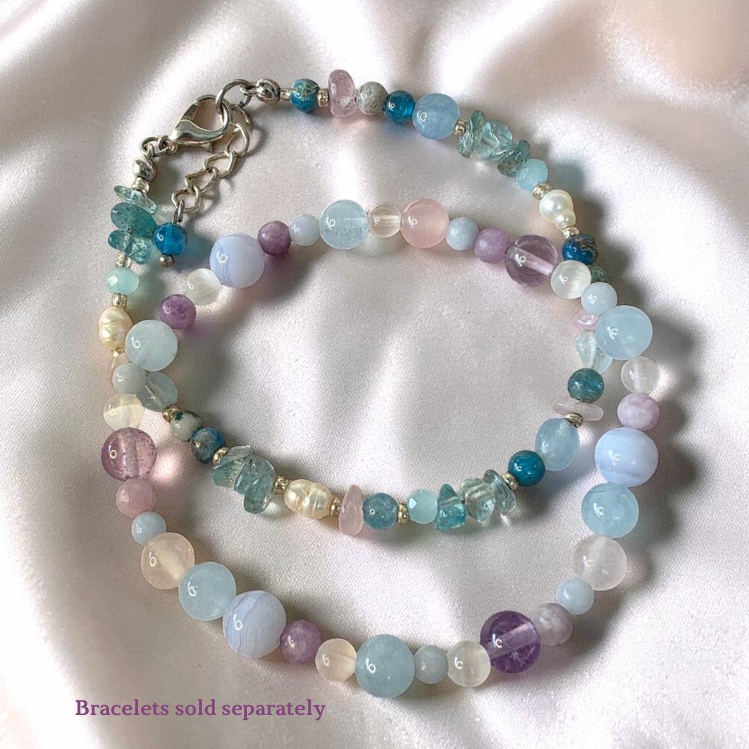 Pastel Harmony Bracelet – Lepidolite, Rose Quartz & Amethyst | Children's & Adult Sizes