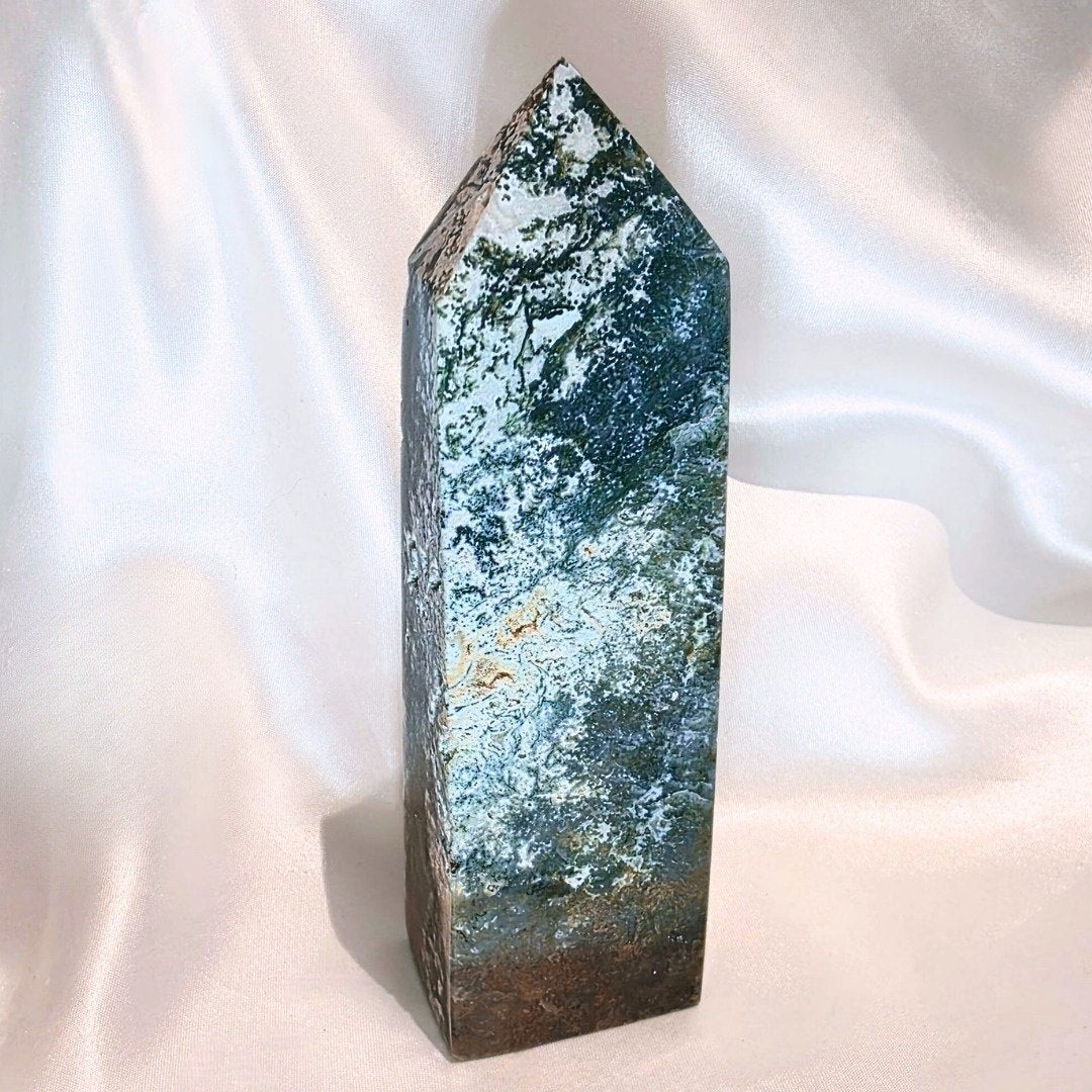 Ocean Jasper Crystal Tower - 14.5cm tall, 337g