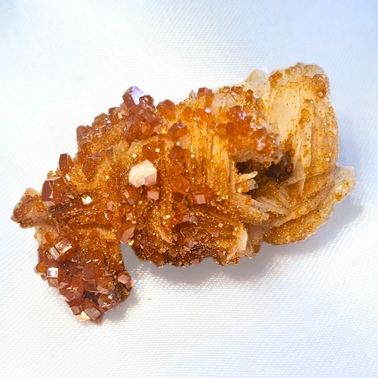 Vanadinite on Barite Crystal Mineral Specimen