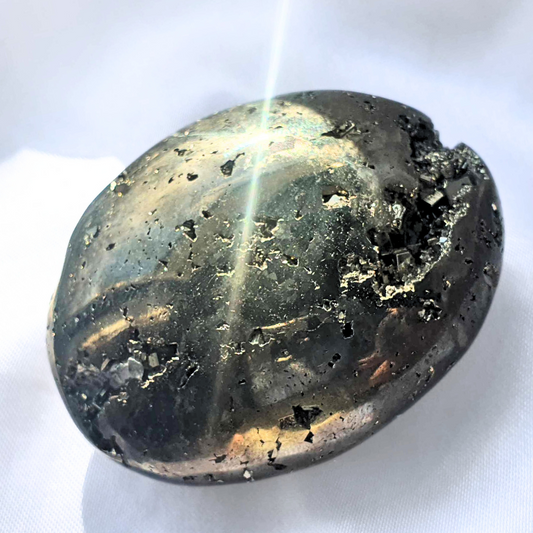 High Grade Cubic Pyrite Palm Stone