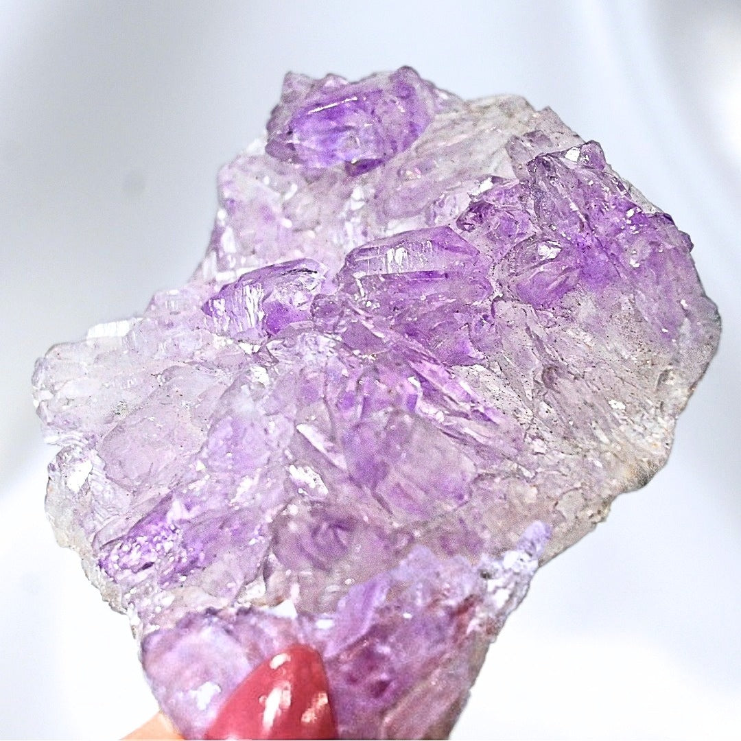 Genuine Lavender Flower Amethyst Cluster