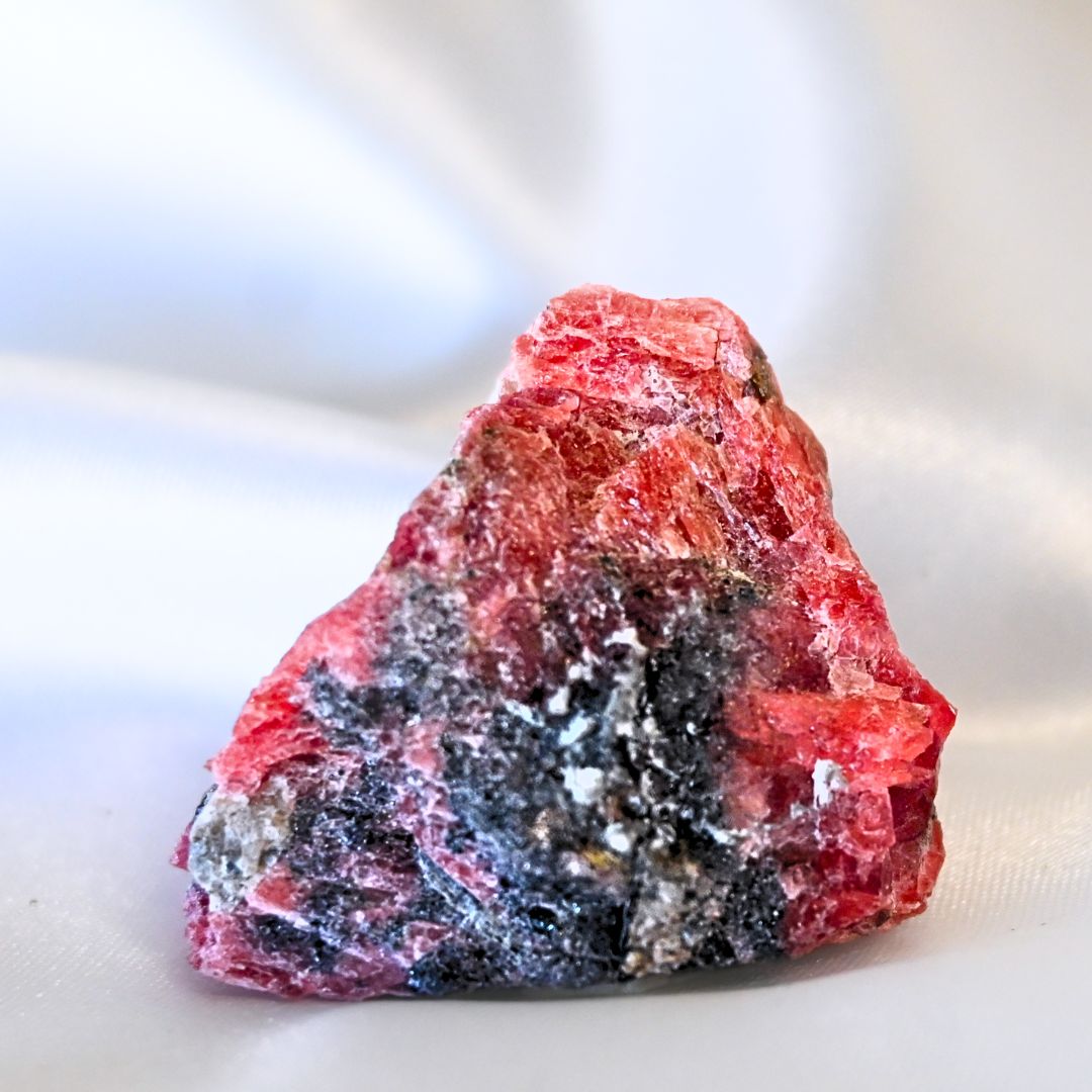 Gemmy Rhodonite Cluster with Silver Flash