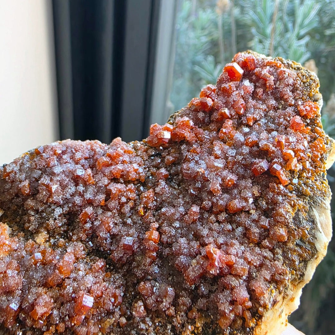 Large Vanadinite on Barite Mineral Specimen - 8.4cm (Includes Stand)