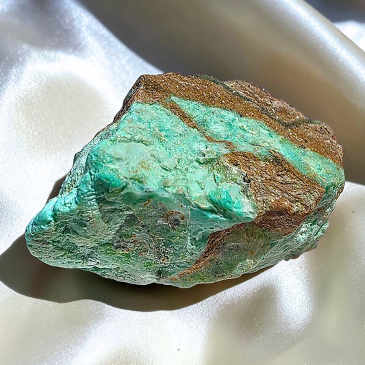 Green Chrysoprase with Druzy Quartz Cluster - Yerilla, WA