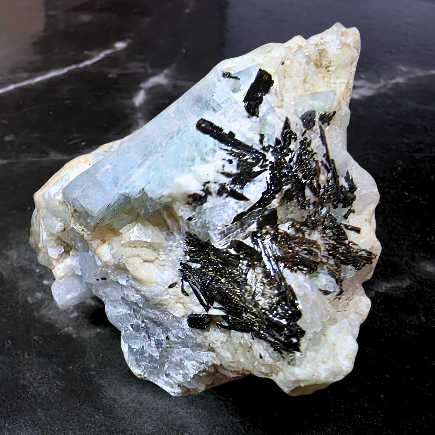 Aquamarine & Schorl Tourmaline Collector Specimen  - 92g