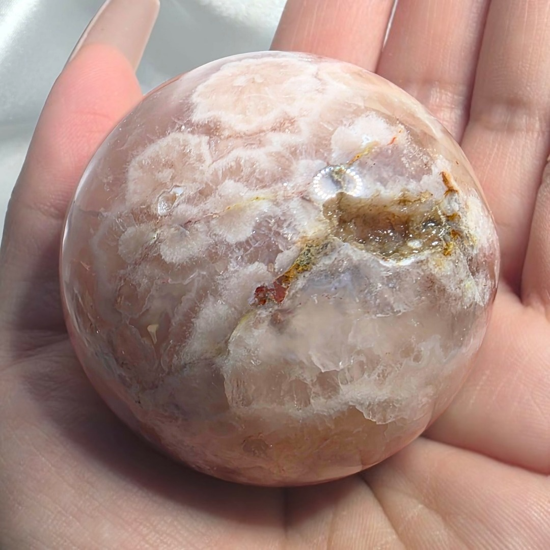 Flower Agate Crystal Sphere - 187g