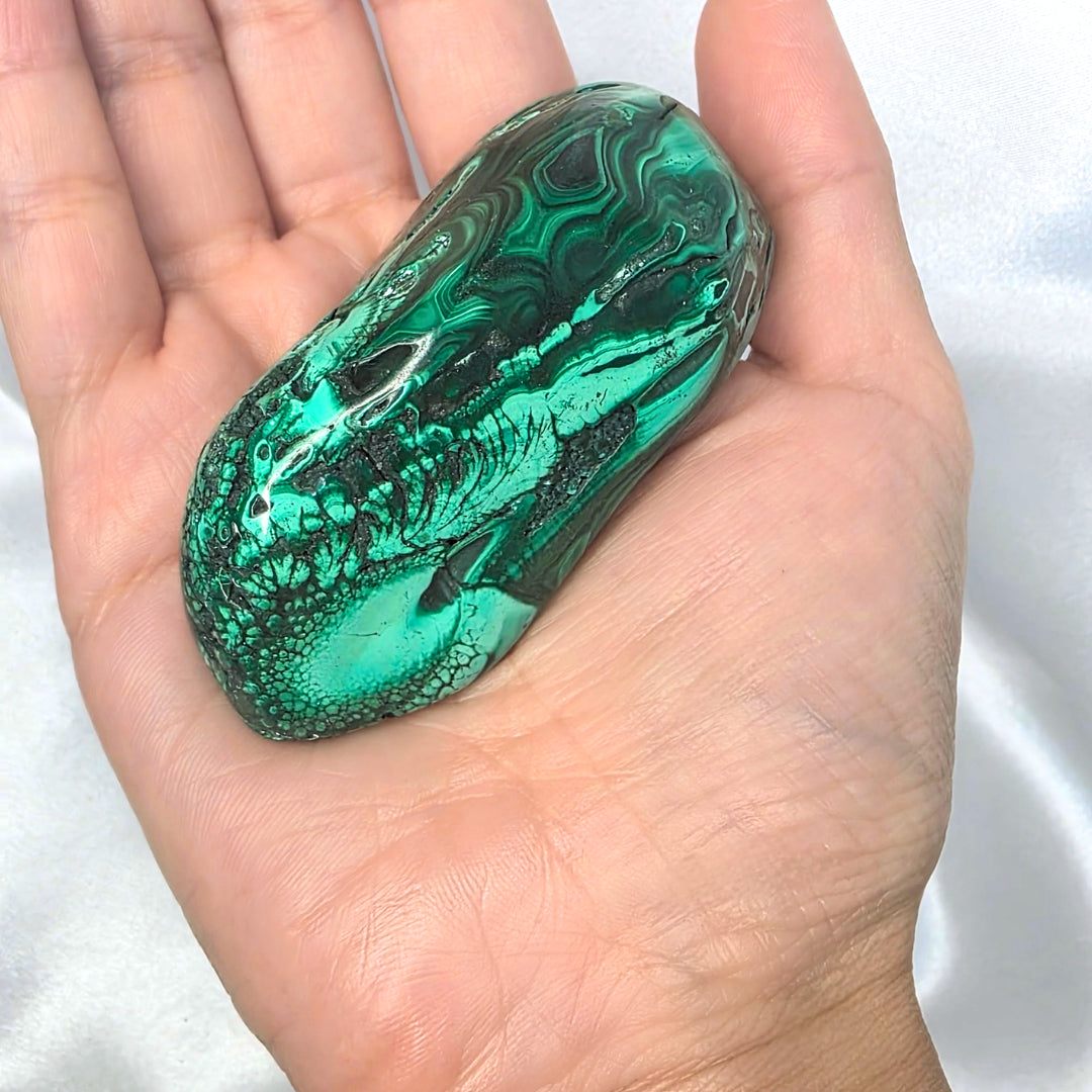Congo Banded Malachite Freeform – 128g Display Specimen