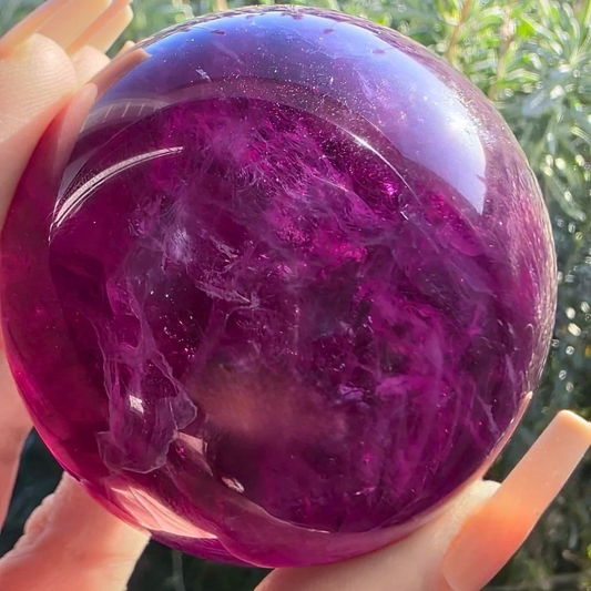 Purple & Mint Fluorite Sphere - 290g