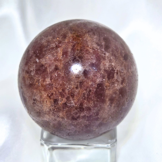 Strawberry Quartz Sphere - includes stand