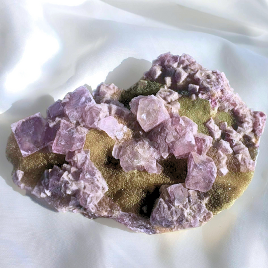 Extra Large Sugar Druzy Cubic Fluorite & Chalcedony Cluster - 718g