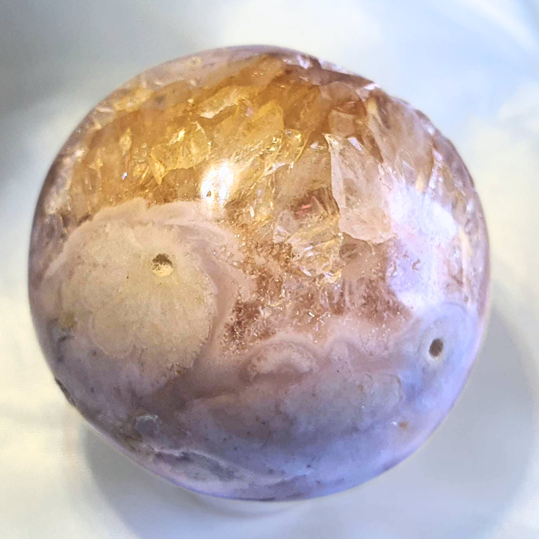 Extra Grade Pink Amethyst X Flower Agate Sphere - 67mm