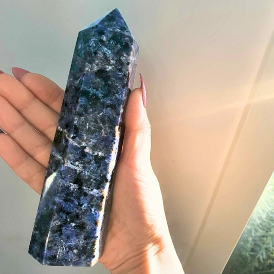 Large Sodalite Tower Point - 19.5cm tall, 570g