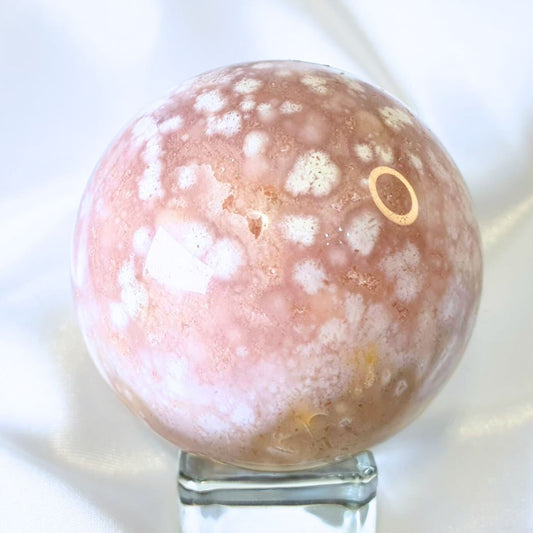 Druzy Pink Amethyst Sphere - holder included