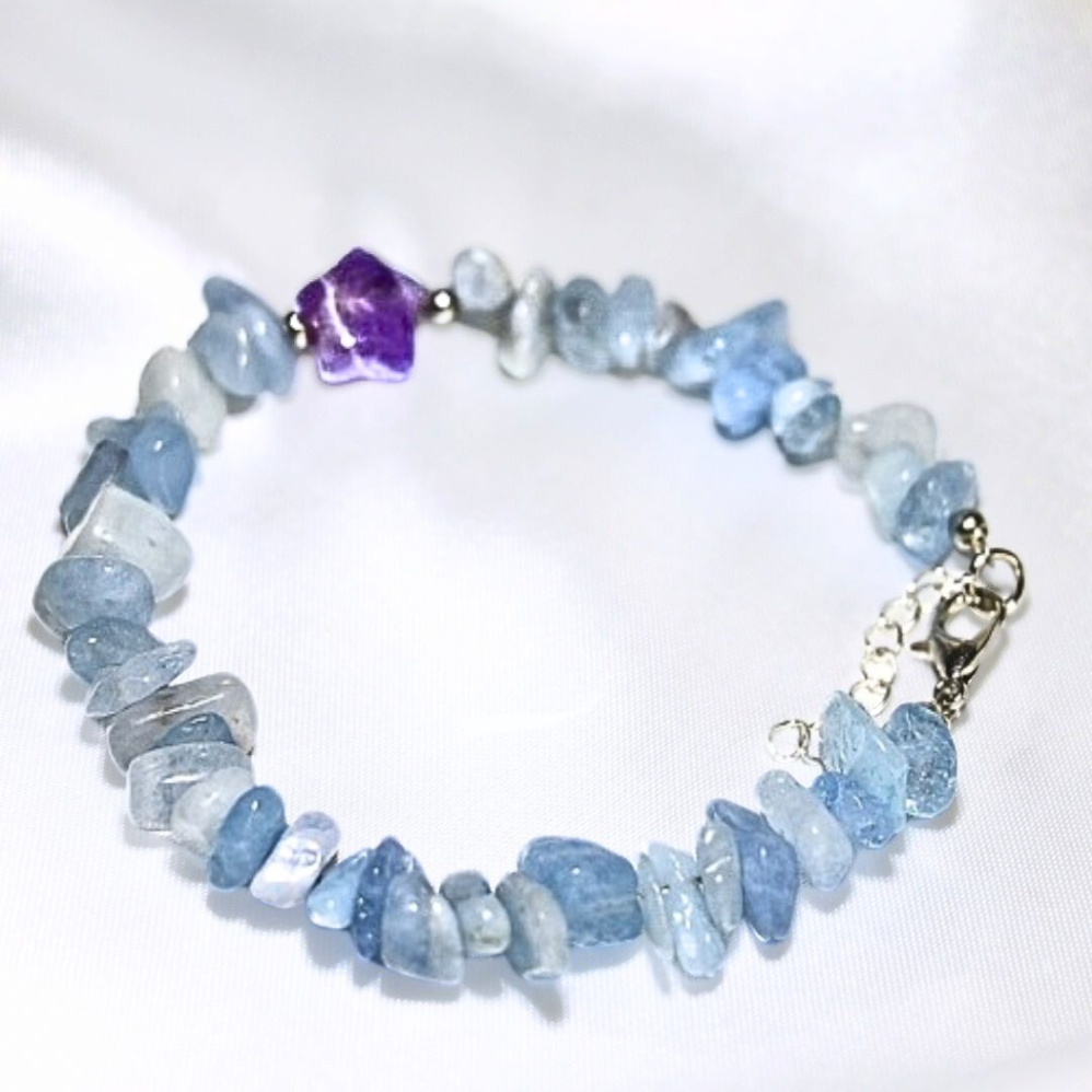 Aquamarine & Dream Amethyst Bracelet