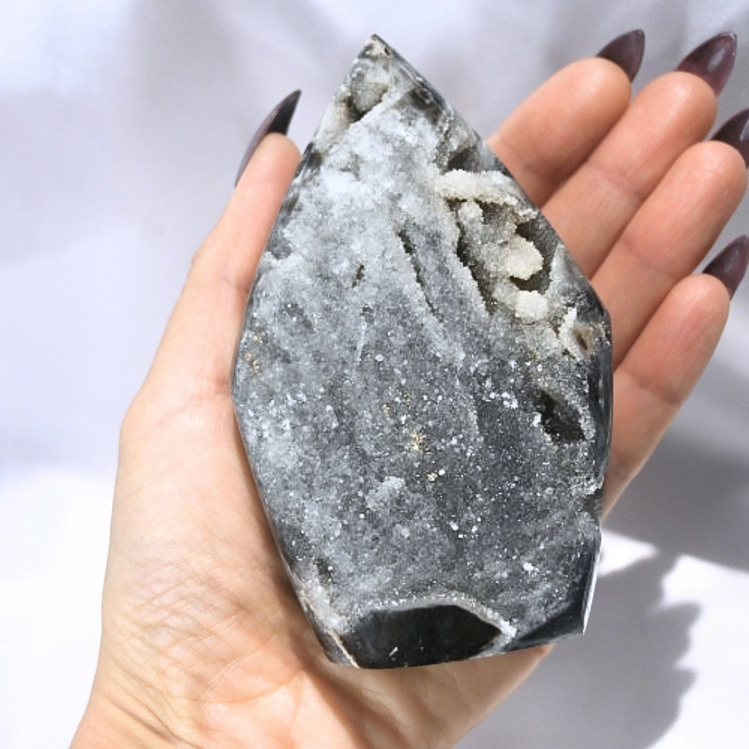 Large Extra Druzy Sphalerite Free Form Crystal - 11cm tall