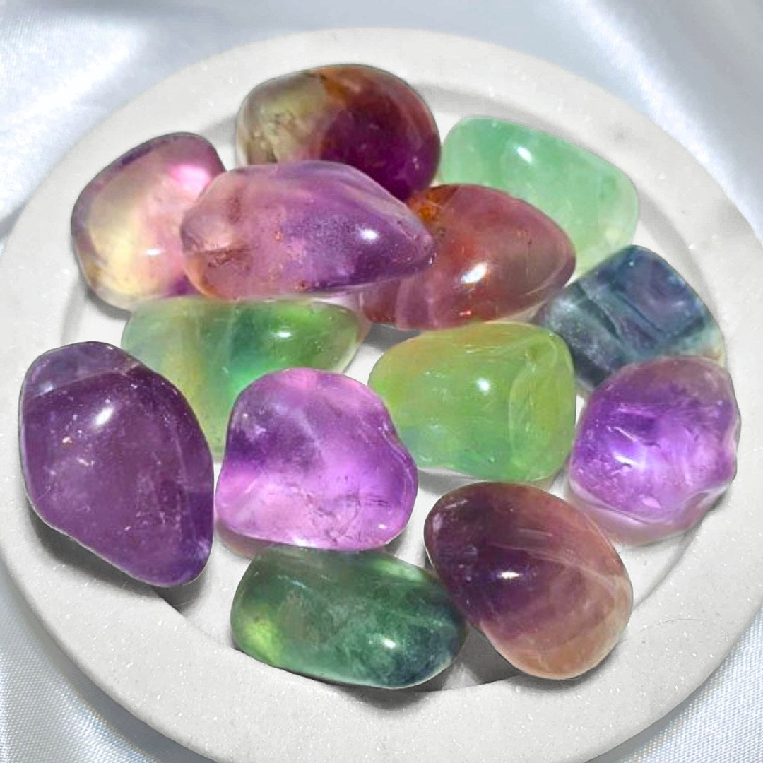 High Grade Rainbow Fluorite Tumble