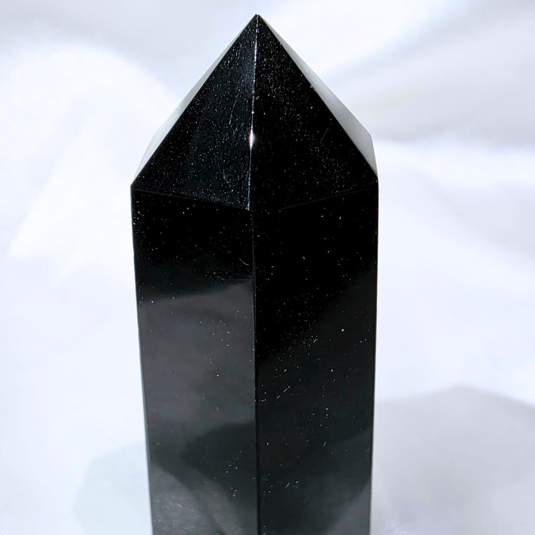 Black Obsidian Crystal Tower - 7.8cm
