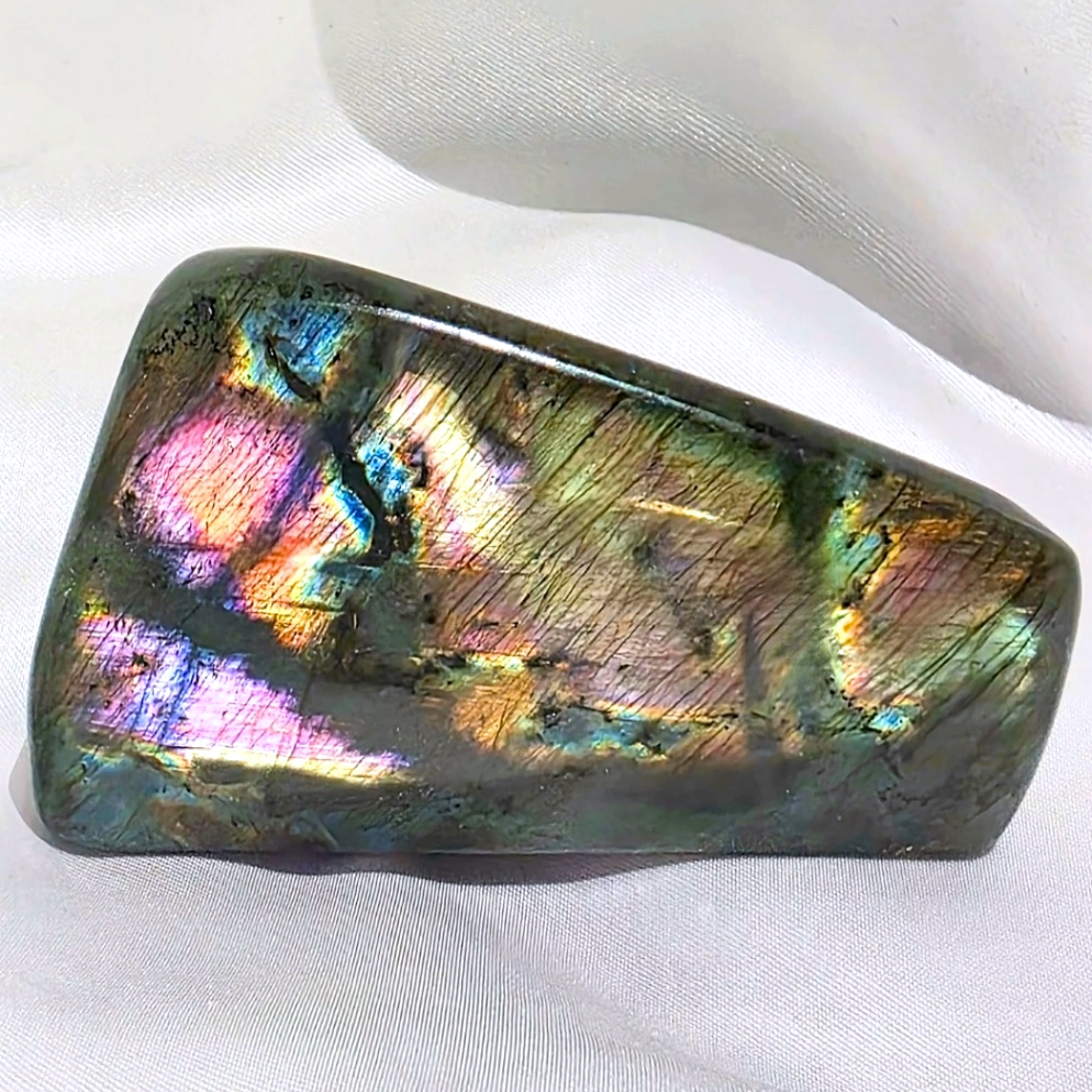 Rare Genuine Finland Spectrolite Freeform with Intense Iridescence - 173g