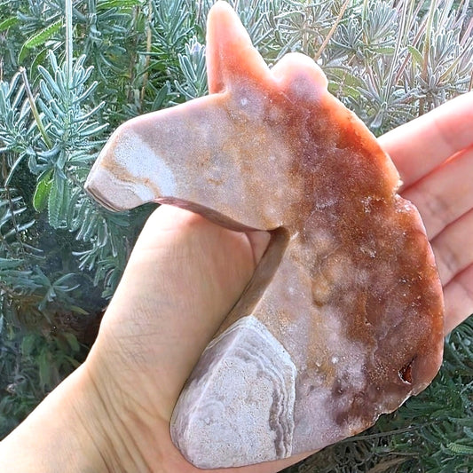 Large Pink Amethyst Unicorn Carving - 286g