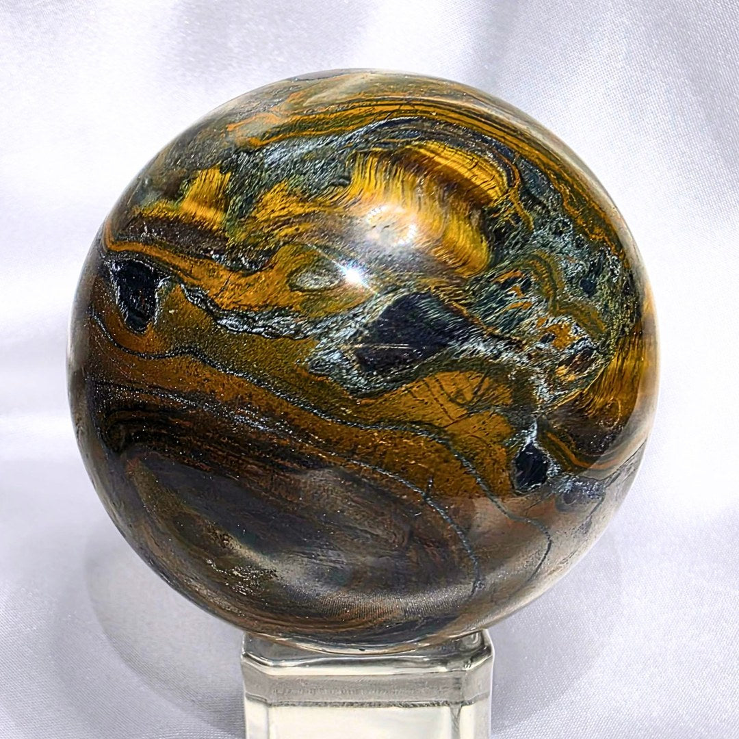 Tiger's Eye & Hematite Sphere - 249g