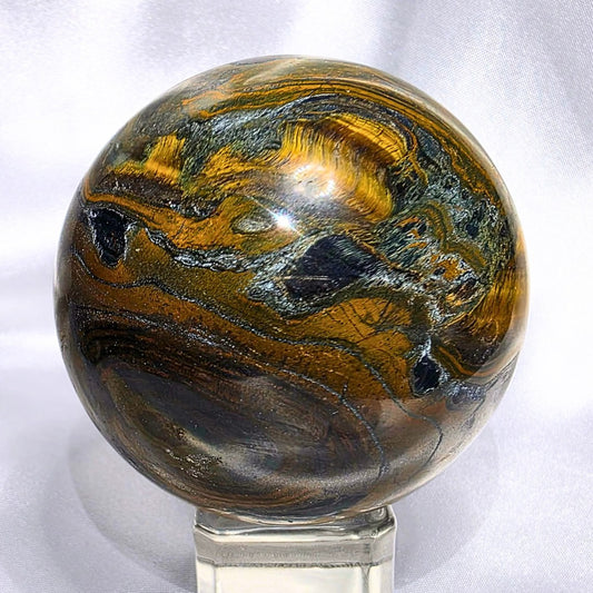 Tiger's Eye & Hematite Sphere - 249g