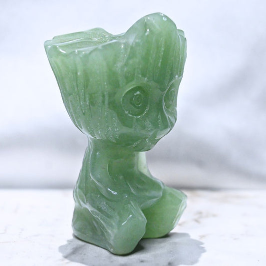 Groot Green Aventurine Crystal Carving