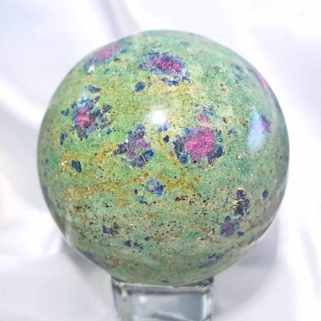 Natural Ruby in Fuchsite Sphere - UV reactive - 276g