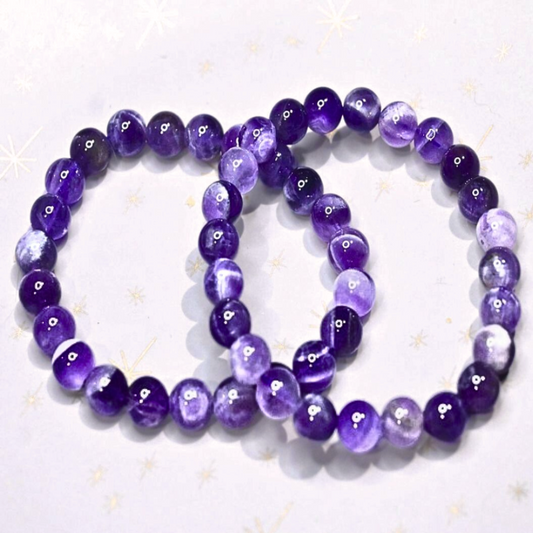 High Grade Genuine Dream Amethyst 8mm Crystal Bracelet