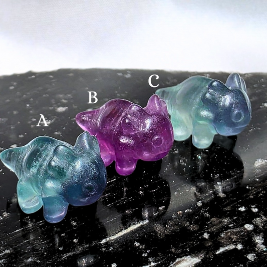Fluorite Axolotyl Mini Crystal Carvings