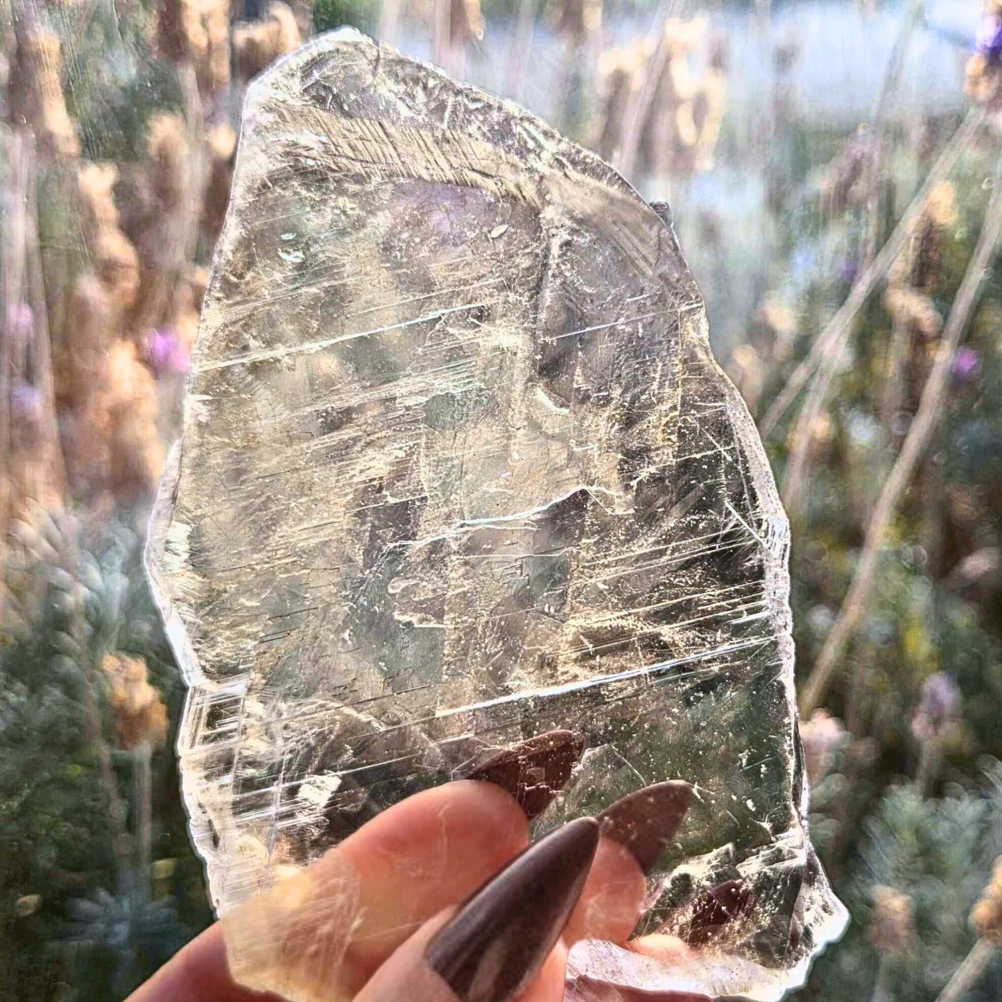 True Selenite Raw Slab / Charging Plate