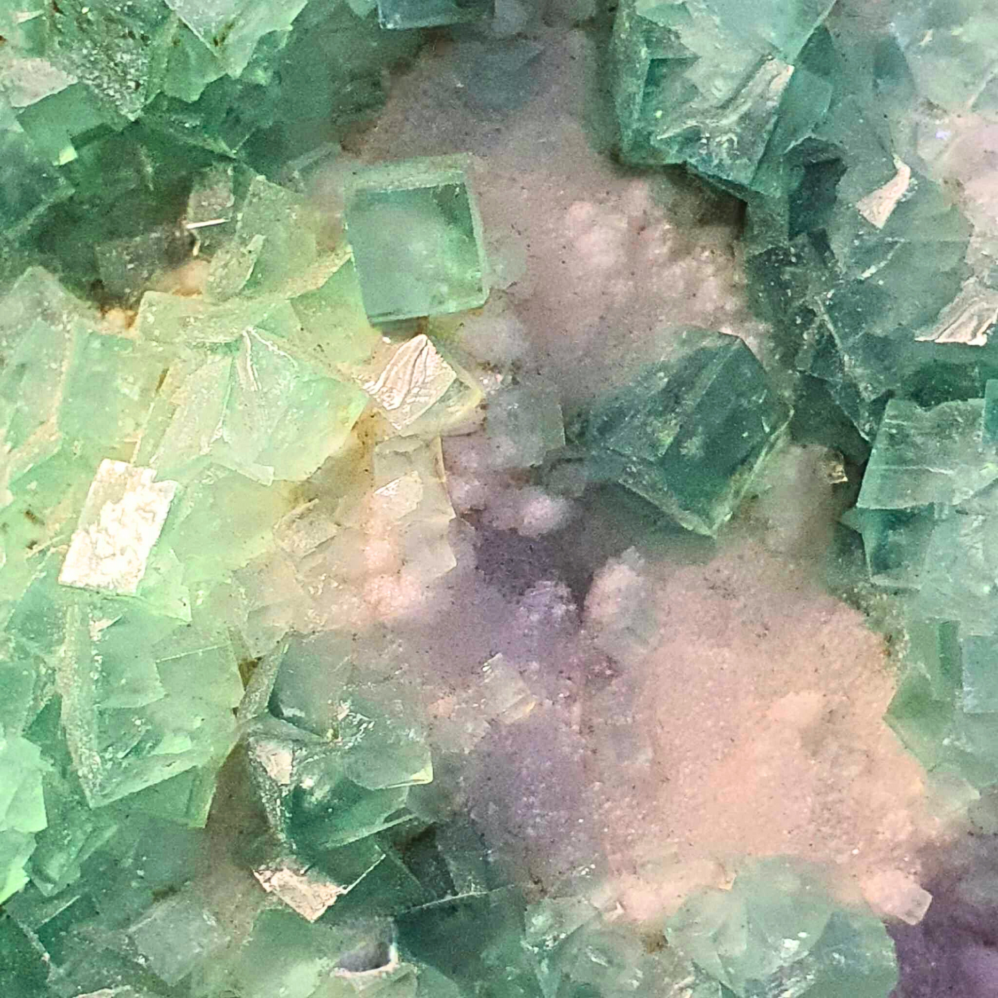 Large Green Cubic Fluorite Cluster - 575g