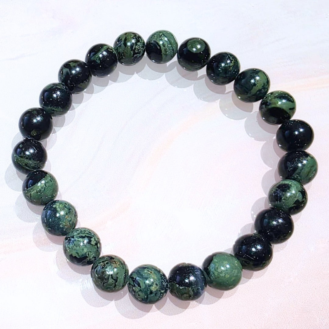 Kambaba Jasper 8mm Crystal Bracelet