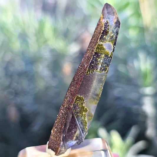 Rare Lithium, Hematite & Chlorite in Quartz Laser Point - Afghanistan