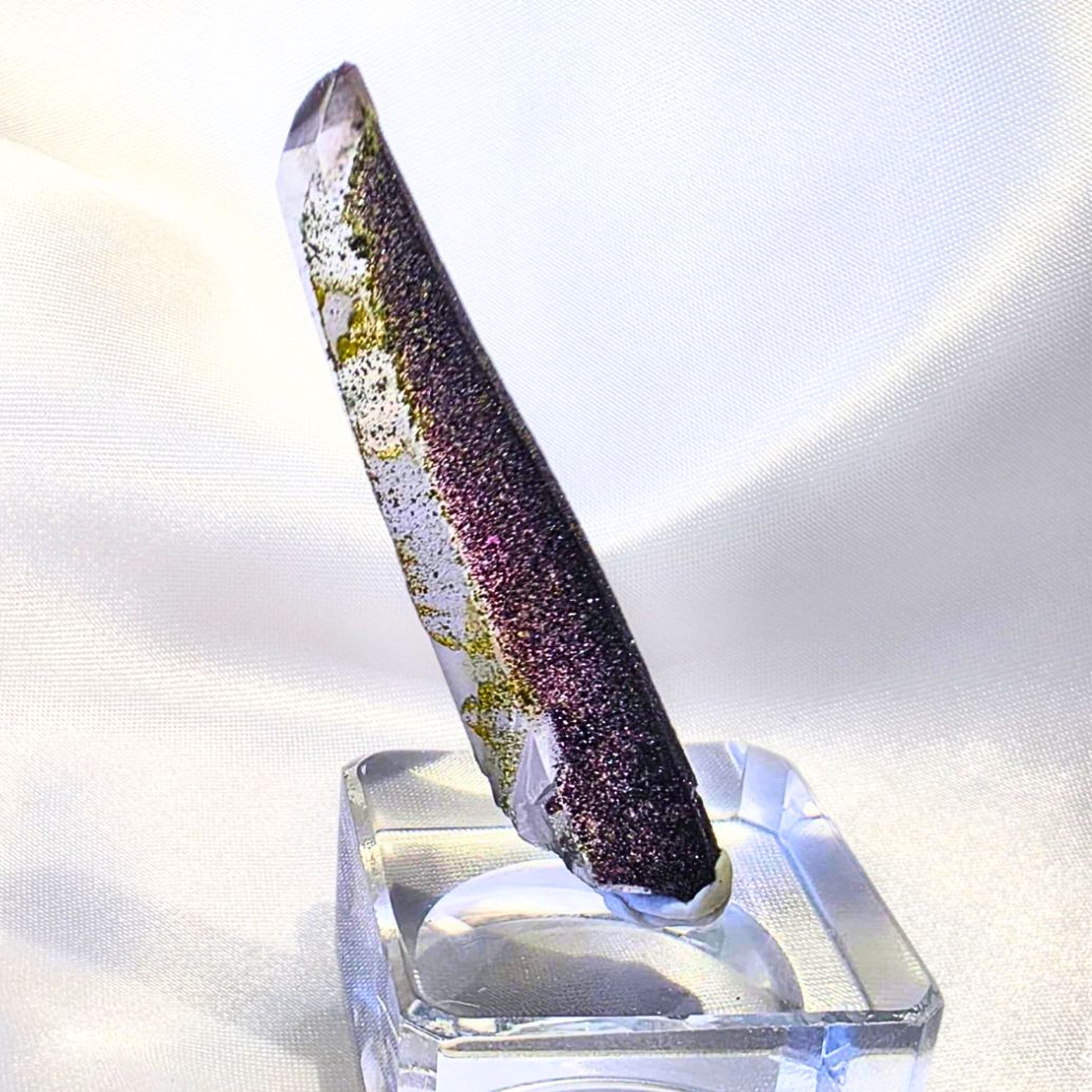 Rare Lithium, Hematite & Chlorite in Quartz Laser Point - Afghanistan