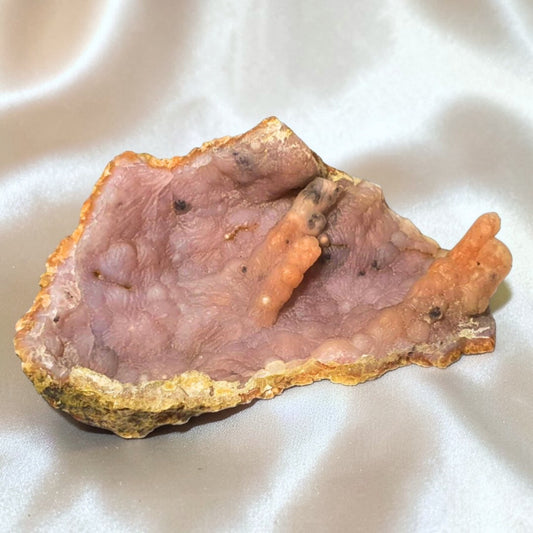 pink chalcedony with stalactites