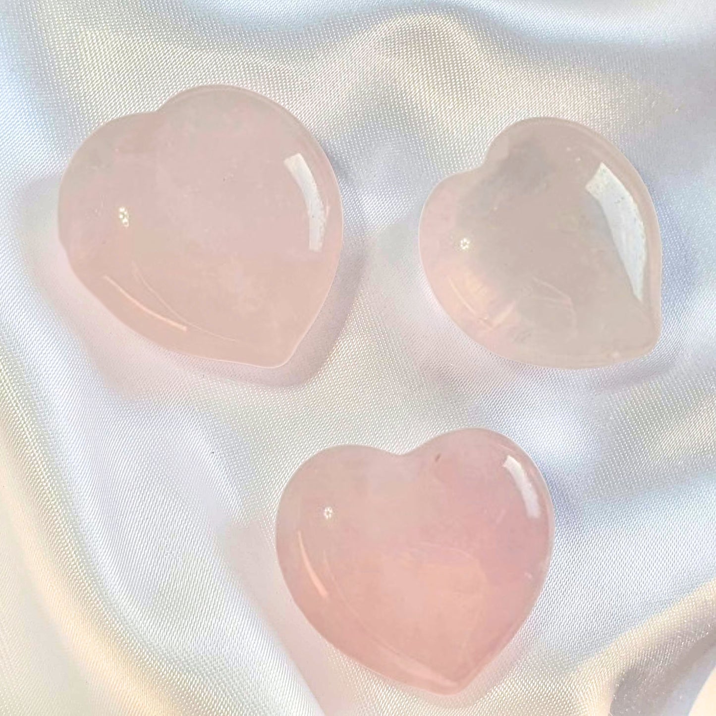 Gemmy Rose Quartz Hearts