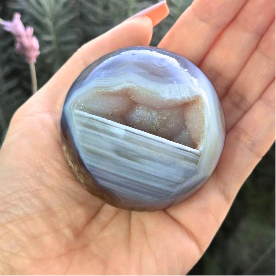 High Grade Druzy Agate Sphere 176g | Botryoidal Quartz