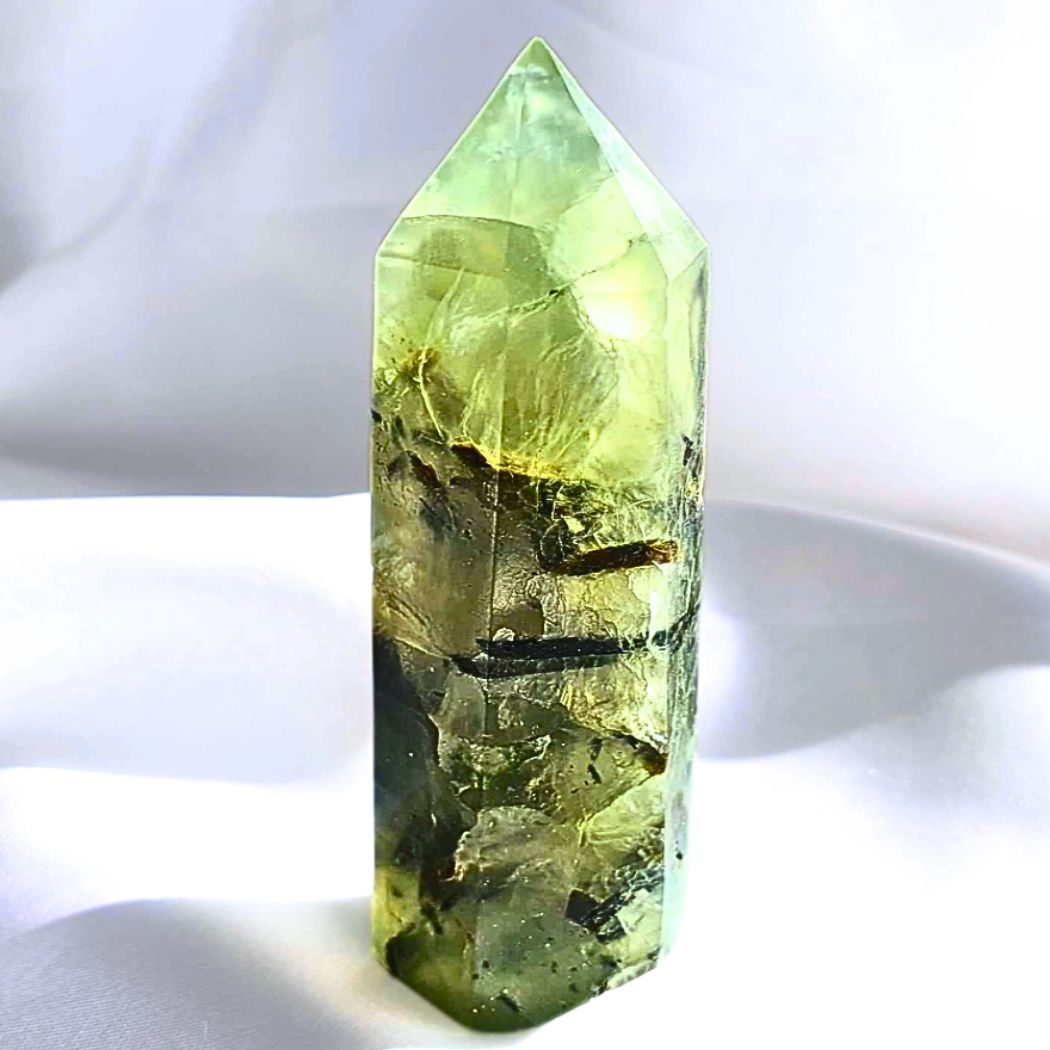 Prehnite with Epidote Tower Point