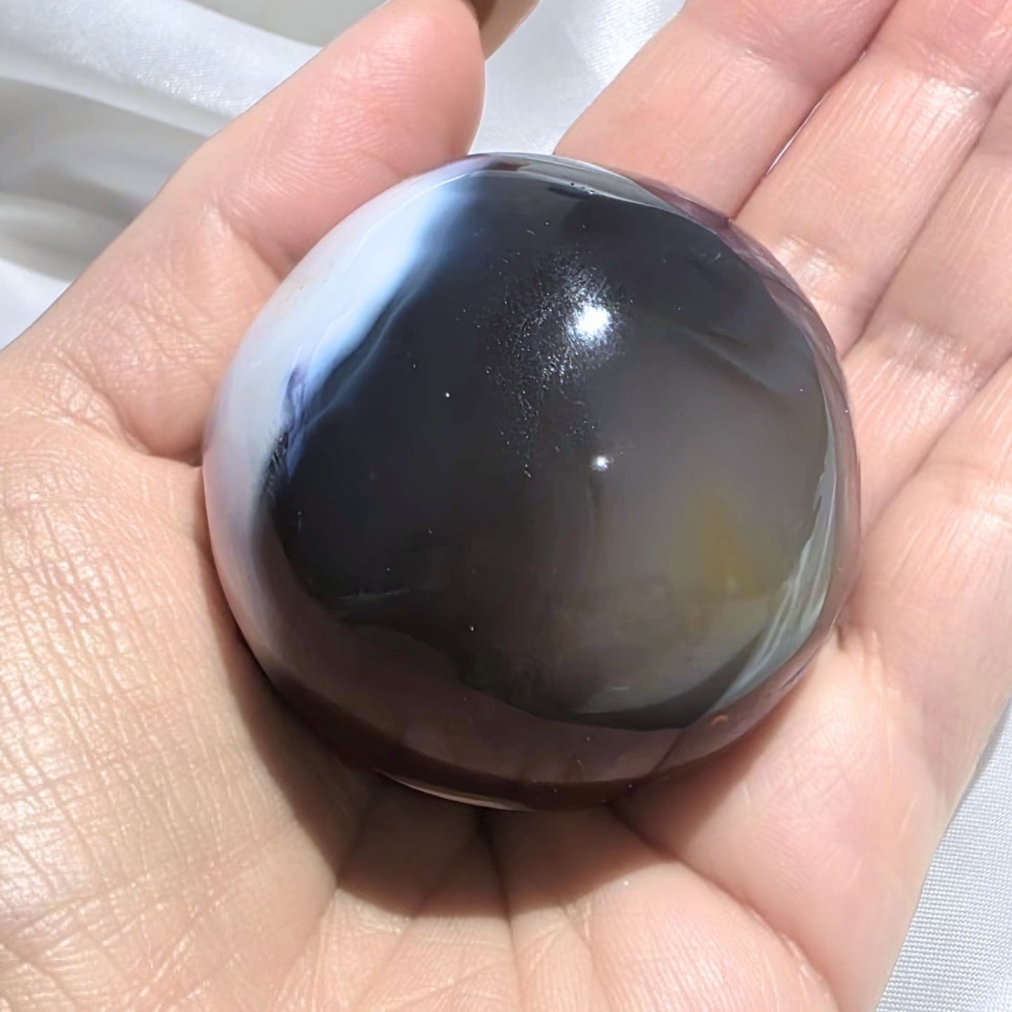 Orca Agate Crystal Sphere