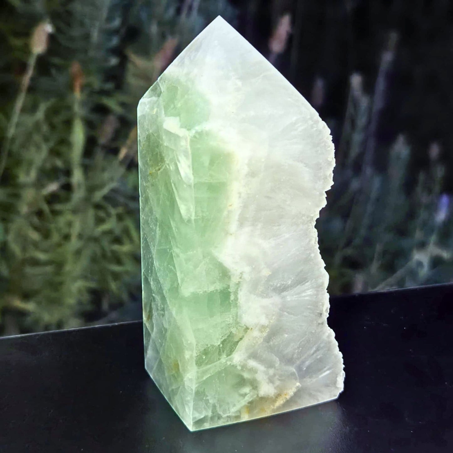 Druzy Quartz & Fluorite Semi-Polished Tower Free Form - 294g - Tucson