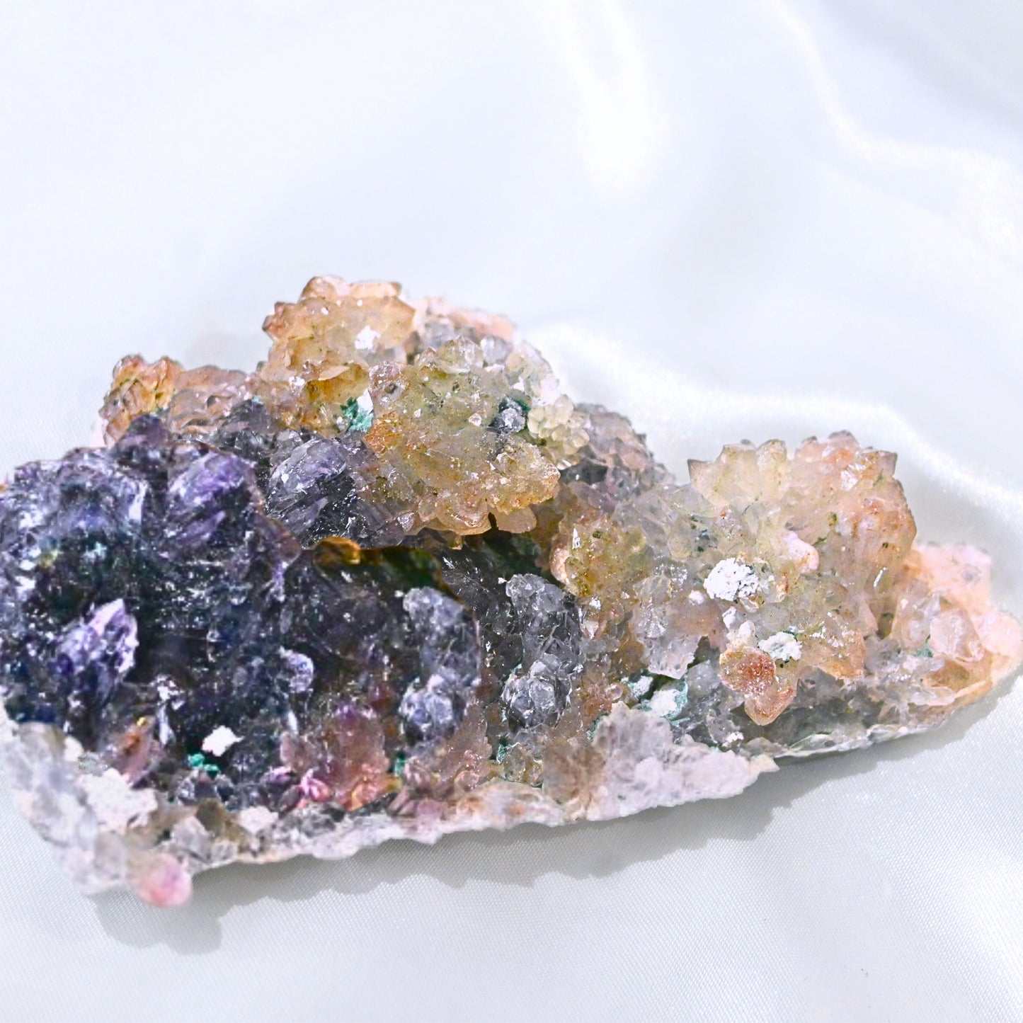 Genuine Multi-Colour Flower Amethyst Cluster - 180g