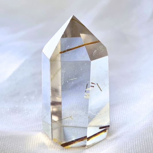 Golden Rutile Quartz Small Tower Point