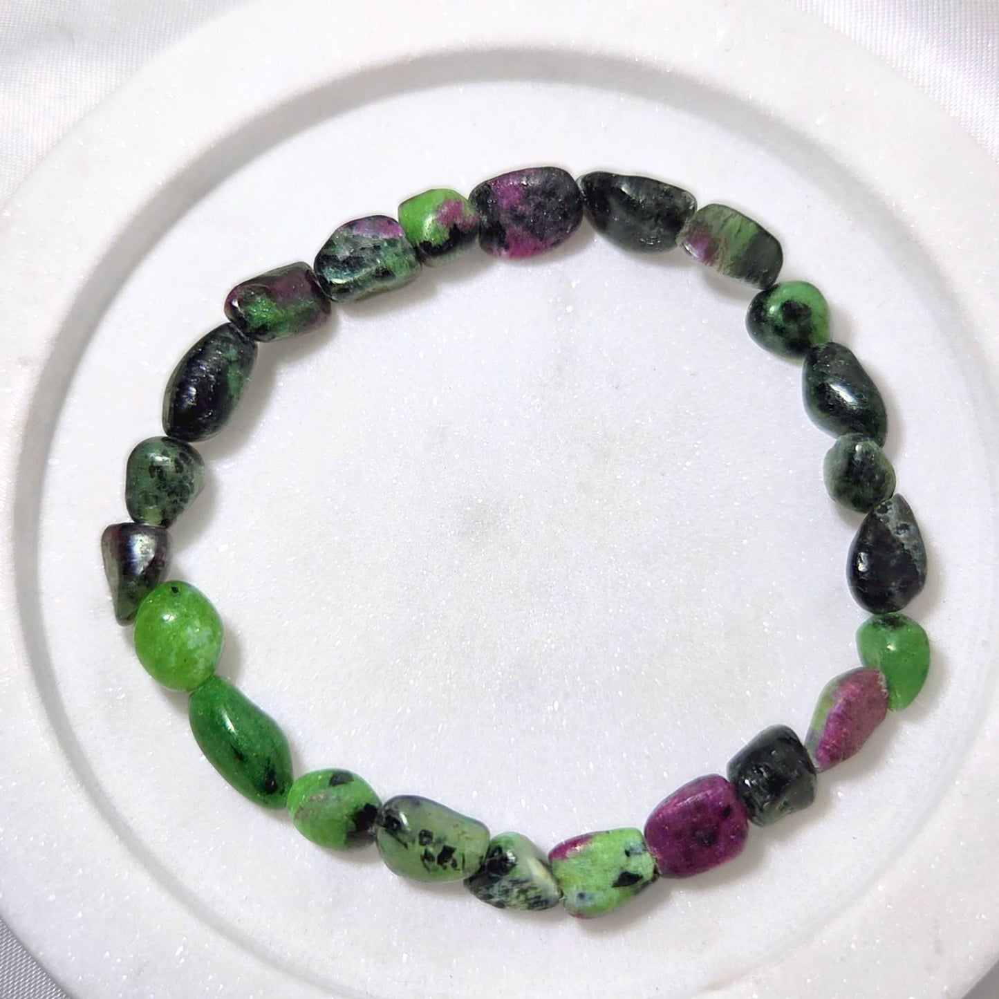 Ruby in Zoisite Crystal Stretch Bracelet